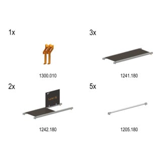 Layher Fahrgerüst Nachrüst-Set 5008 auf 1405008 Typ 1400033