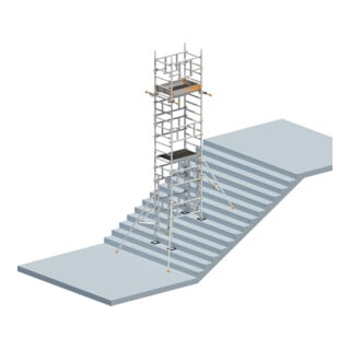 Layher Fahrgerüst SoloTower P2 SAFETYPLUS mit Treppen-Kit 4,65 m Höhe