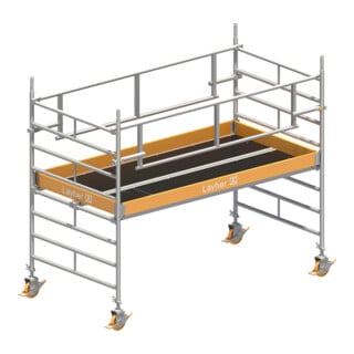 Layher Fahrgerüst Uni Breit P2 SAFETY PLUS Doppelgeländer 1,2 m 3,20 m
