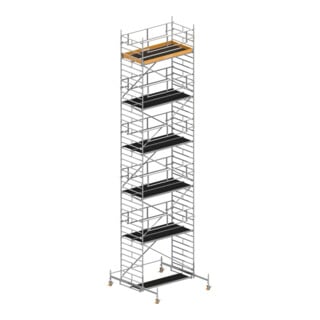 Layher Fahrgerüst Uni Breit P2 SAFETY PLUS Doppelgeländer 10,38m Höhe