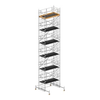 Layher Fahrgerüst Uni Breit P2 SAFETY PLUS Doppelgeländer 11,38 m Höhe