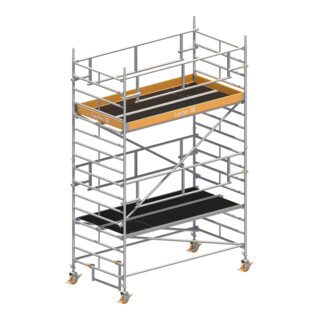 Layher Fahrgerüst Uni Breit P2 SAFETY PLUS Doppelgeländer 3,2 m Höhe