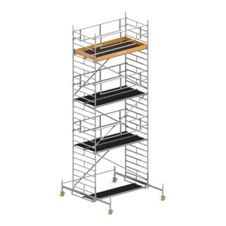 Layher Fahrgerüst Uni Breit P2 SAFETY PLUS Doppelgeländer 6,38 m Höhe