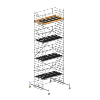 Layher Fahrgerüst Uni Breit P2 SAFETY PLUS Doppelgeländer 7,38 m Höhe