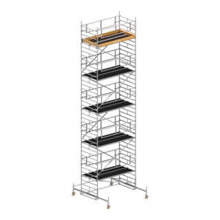 Layher Fahrgerüst Uni Breit P2 SAFETY PLUS Doppelgeländer 9,38 m Höhe