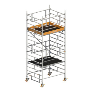 Layher Fahrgerüst Uni Kompakt P2 SAFETY PLUS Doppelgeländer 3,2 m 5,20 m