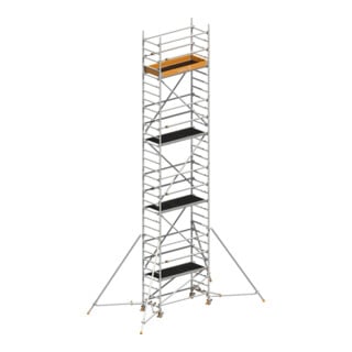 Layher Fahrgerüst Uni Leicht P2 7,1 m SH 9,10 m AH mit Telegeländer und Gerüststützen