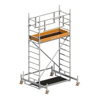 Layher Fahrgerüst Uni Leicht P2 SAFETY PLUS Doppelgeländer 2,26 m SH 4,26 m AH