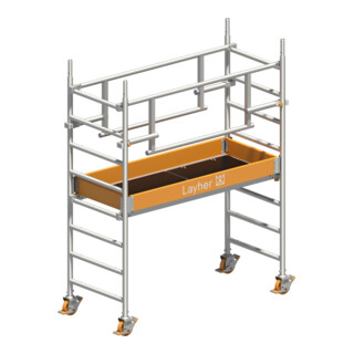 Layher Fahrgerüst Uni Leicht P2 SAFETY PLUS Doppelgeländer SH 1,11 m AH 3,11 m