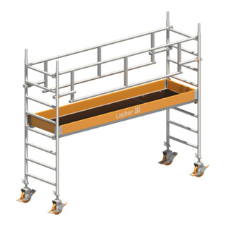 Layher Fahrgerüst Uni Standard P2 SAFETY PLUS Doppelgeländer 1,2m SH 3,20m AH