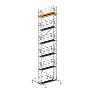 Layher Fahrgerüst Uni Standard P2 SAFETY PLUS Doppelgeländer 10,38m Höhe
