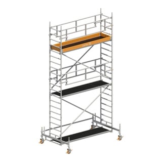 Layher Fahrgerüst Uni Standard P2 SAFETY PLUS Doppelgeländer 4,35 m Höhe
