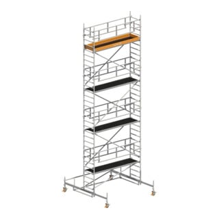 Layher Fahrgerüst Uni Standard P2 SAFETY PLUS Doppelgeländer 7,38 m Höhe