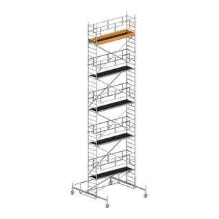 Layher Fahrgerüst Uni Standard P2 SAFETY PLUS Doppelgeländer 9,38 m Höhe