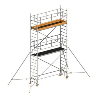 Layher Fahrgerüst Uni Standard P2 SAFETY PLUS Doppelgeländer Gerüststützen 4,2 m Höhe
