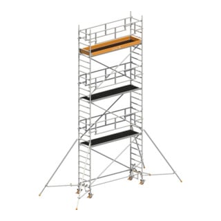 Layher Fahrgerüst Uni Standard P2 SAFETY PLUS Doppelgeländer Gerüststützen 6,2 m Höhe