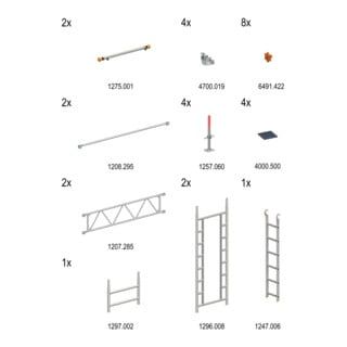 Layher Fahrgerüst Uni Standard Treppen-Kit Typ 1601192 SH 4,15 m AH 6,15 m