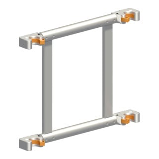 Layher Geländer 0,58 m Aluminium Doppelaufbau Überbrückung