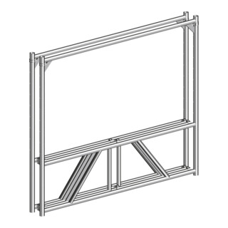 Layher Grundgerüst Staro Aluminium 2,00 x 1,60 x 0,25 m inklusive 4 Stecker