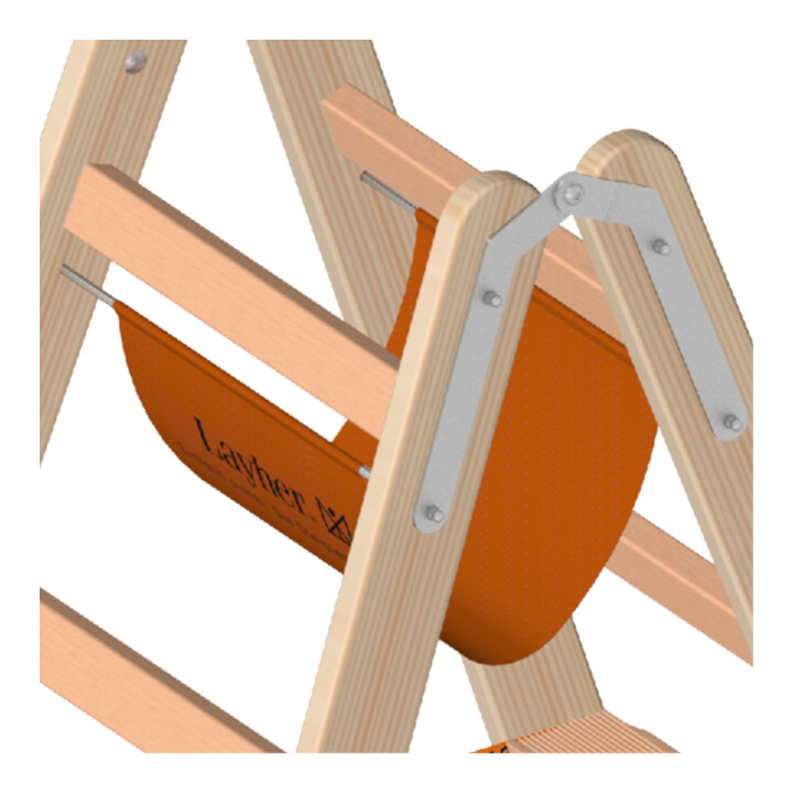 Layher Holzstehleiter 1038 2x12 Sprossen
