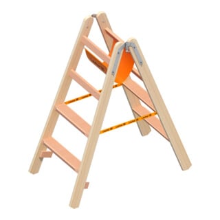 Layher Holzstehleiter 2 x 4 Stufen