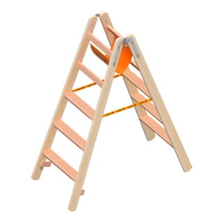 Layher Holzstehleiter 2x5 Stufen