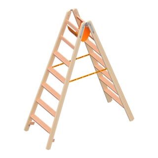 Layher Holzstehleiter 2x7 Stufen