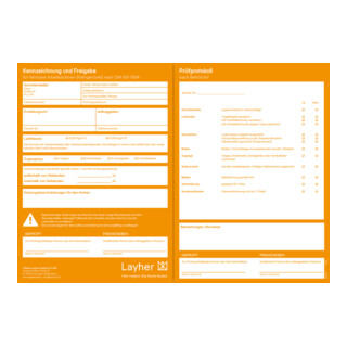 Layher Kennzeichnungsblock 50 Exemplare mit Perforation