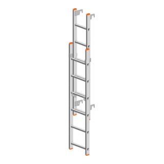 Layher Leiter für Staro Rollbock Aluminium 6 Doppelsprossen