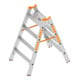 LAYHER Marchepied lourd 4 marches hauteur plateforme 950 mm alu. accessible des deux côtés