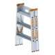 LAYHER Marchepied lourd 4 marches hauteur plateforme 950 mm alu. accessible des deux côtés