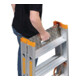 LAYHER Marchepied lourd 4 marches hauteur plateforme 950 mm alu. accessible des deux côtés
