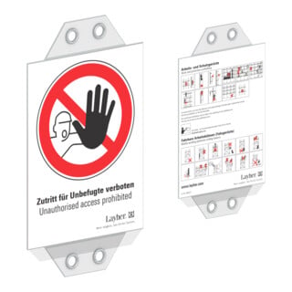 Layher Sichttasche für Kennzeichnungsblock 10 Stk. mit Verbotsschild