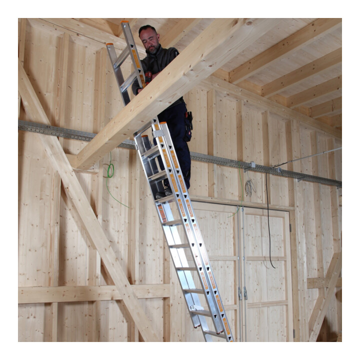 Layher Stufenschiebeleiter TOPIC 1032 2x10 Stufen
