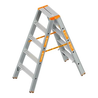 Layher Stufenstehleiter TOPIC 1048 2x8 Stufen eloxiert
