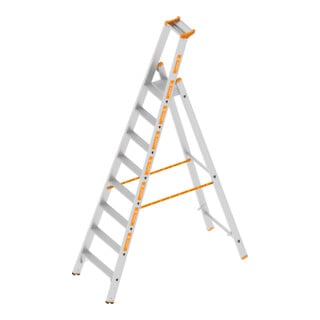 Layher Stufenstehleiter TOPIC 1064 10 Stufen einseitig begehbar