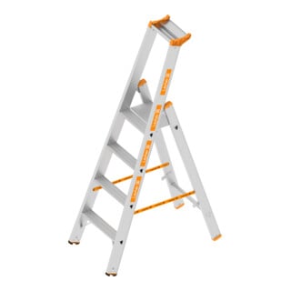 Layher Stufenstehleiter TOPIC 1064 4 Stufen einseitig begehbar