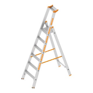 Layher Stufenstehleiter TOPIC 1064 6 Stufen einseitig begehbar