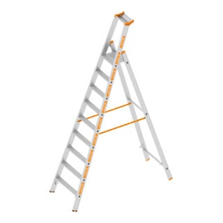 Layher Stufenstehleiter TOPIC 1064 9 Stufen einseitig begehbar