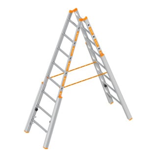 Layher Treppenstehleiter TOPIC 1061 2x8 Sprossen