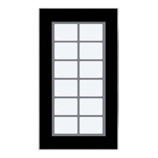 LCN Glas-Tastenfeld GT12B schwarz 12 Tasten