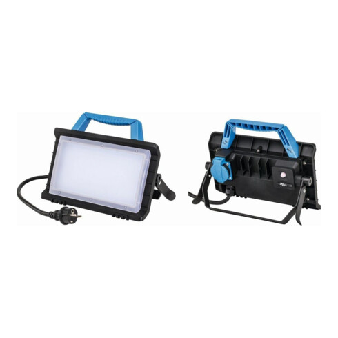 LED Arbeitsleuchte 24W "Optiline" IP54 avec USB et prise Schuko, câble 3m