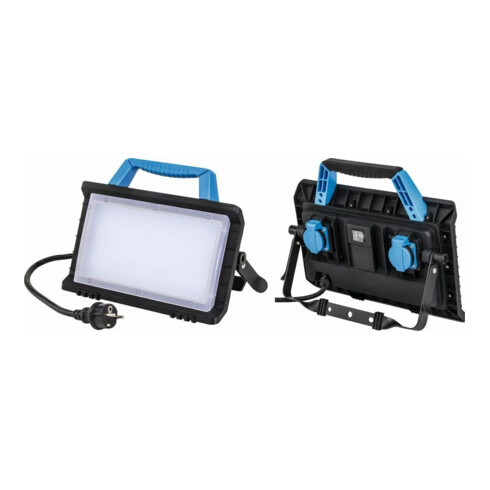 LED Arbeitsleuchte 45W "Optiline" IP54 avec 2 prises Schuko et câble 3m
