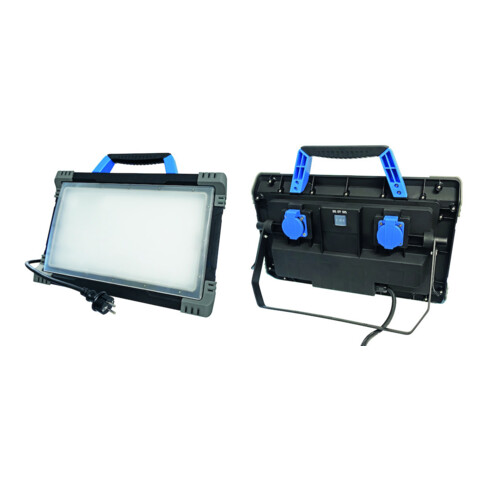 LED Arbeitsleuchte 80W "Optiline" IP54 avec 2 prises Schuko et câble 3m