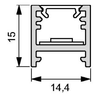 LED Leuchtenprofil Bali Bali Aufbau Alu.EV1 L&S