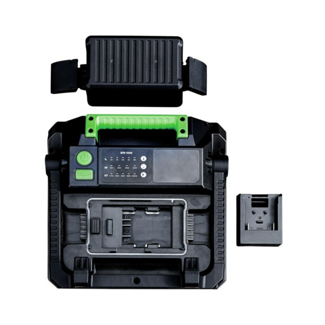 LED-Lichtstrahler Taurus MultiBattery 5.000Lm mit verschiedene Adapter