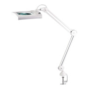 LED loeplampen 190,5mm (7,5 inch) w. Omslag, vierkante kop wit w. Tabel klem