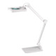 LED-Lupenleuchte Glaslinse 190,5mm (7,5″) Standfuß weiß Abdeck.,eckiger Kopf-1