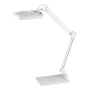 LED-Lupenleuchte Glaslinse 190,5mm (7,5″) Standfuß weiß Abdeck.,eckiger Kopf-5
