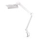 LED-Lupenleuchte Glaslinse 190,5mm (7,5″) Standfuß weiß Abdeck.,eckiger Kopf
